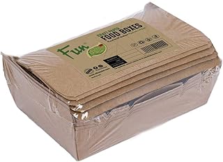 Ecological Ecological Food Contriber in Kraft Fun® Green Track paper, size 150x100x45 mm, pack of 6 pieces.. DIAYTAR NIGERIA: Where value meets variety with reliable nationwide delivery in under 8 days.