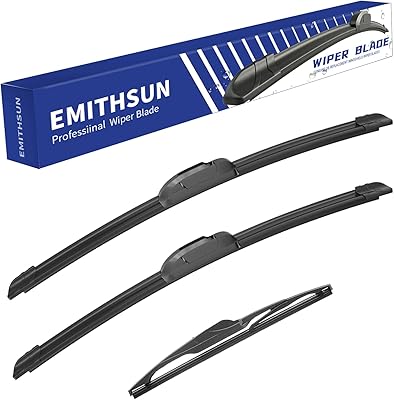 Emethsen wiper replacement set with Emethsen wiper with mazda CX-9 2007-2016, compliant with OEM quality, easy to install 26 " + 17" + 14 "(lot of 3).. Shop with purpose at DIAYTAR NIGERIA and receive your purchases at unbeatable prices within the week.