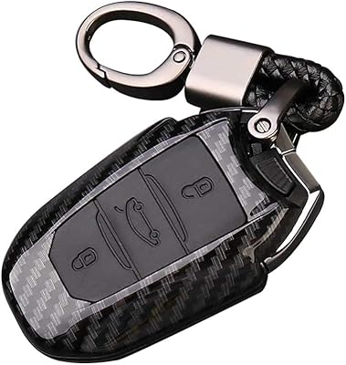 HAPPYIT ABS Carbon fiber + Silicone Car Key Key Key Coin For Peugeot 206 301 307 308 408 508 2008 3085 3008 3 Pimples (Black).. DIAYTAR NIGERIA delivers on our promise of variety, affordability, and prompt nationwide service.