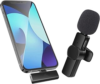 Wireless microphone for iPhone iPad, iOS13+, Candy microphone of pre-professional quality for live broadcast/video recording Teacock, Vlog, YouTube (Black).. DIAYTAR NIGERIA: Your trusted partner for affordable online shopping with reliable delivery timeframes.