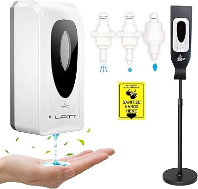 LAT Automatic disinfectant disinfectant disinfector, with support and 3 nozzles, contactless sterilization kit, rechargeable bottle and drops to recover drops, wall model for desk, school, restaurant, 1000 ml.. DIAYTAR NIGERIA brings satisfaction with every purchase through affordable prices and prompt shipping.