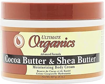 Body hydrating cream with cocoa butter and shea butter ultimate organics, 8 oz (227 ml).. Nigeria shops with DIAYTAR — wide selection, fast shipping, and great value.