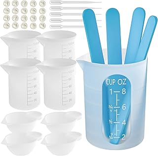 Silicone measurement cups, cups to mix with 250 ml and 100 ml resin, epoxy mixing cups, molds, jewelry manufacturing, wax, craft tools with easy -to -clean handles.. DIAYTAR NIGERIA: Your partner in affordable online shopping with reliable 5-8 day shipping nationwide.