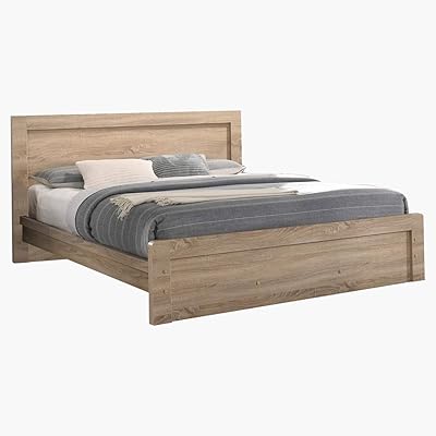 Lit queen size king size home box en cuivre - chêne sonoma - 150x200 cm.. DIAYTAR NIGERIA: Putting quality products within reach of every Nigerian through our affordable marketplace.
