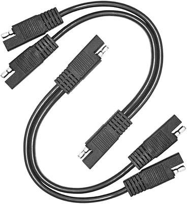 Yucool Lot of 2 extension cables 1 to 2 SAE 18 AWG, SAE DC automobile power connector cable, y y, 10 inches/25 cm.. DIAYTAR NIGERIA connects you with endless possibilities through our affordable e-commerce platform.