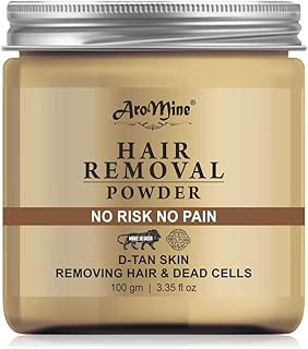 Aromine, natural and organic depilatory powder, for all types of hair and skin, 100 grams, package of a room.. Experience the ease of modern shopping with DIAYTAR NIGERIA's vast selection and quick delivery service.
