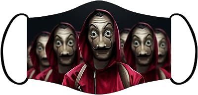 Vista Many Heist mask for adults - Reusable washable cotton mask 20x13cm.. Experience the convenience of online shopping with DIAYTAR NIGERIA's reliable 5-8 day delivery service.