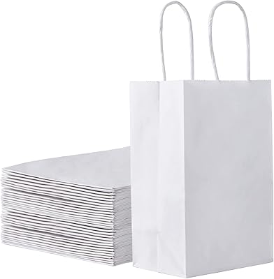 White paper bags with Handles Size 22 x 16 x 8 cm, Small Kraft gift bags for birthday gifts Wedding gift gifts fast food restaurant 24 bags 24 bags.. Shop confidently with Nigeria's most trusted e-commerce platform, offering swift and affordable delivery.