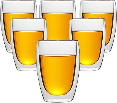 Beauty 6 pieces in double wall glass cups Wine lenses.. A world of products at your fingertips — thanks to DIAYTAR Nigeria.