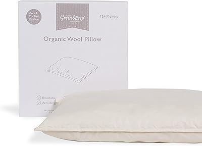 Biological wool cradle pillow The Little Green Sheep for toddlers.. DIAYTAR NIGERIA: Your partner in affordable online retail with reliable delivery across the nation.
