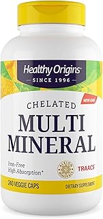 Healthy Origins Chélated Multiminerals (Pione Minerals, BioSponible, GMO -free, Gluten -free), 240 vegetarian capsules.. DIAYTAR NIGERIA delivers on convenience and affordability with our reliable nationwide shipping.