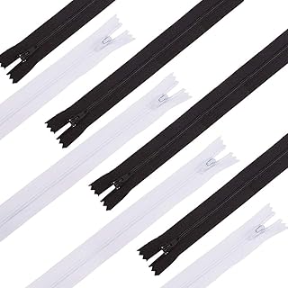 Penicrete 100pcs 9 "(24cm) Invisible zipper in black and white nylon, tailor tool for crafts and seam.. DIAYTAR NIGERIA: Where shopping dreams come true with budget-friendly prices and nationwide shipping.