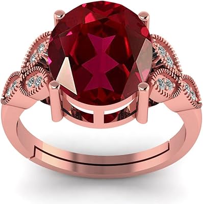 Beautiful engagement ring in pink gold 10.25 carats with ruby ​​for women, precious stone, sapphire, precious stone, ruby.. Shop with purpose at DIAYTAR NIGERIA and receive your purchases at unbeatable prices within the week.