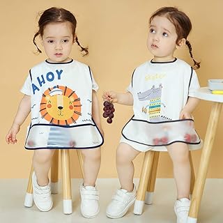 Waterproof baby bib with pocket with crumbs in stainless steel, soft and adjustable for infants and toddlers.. Your digital shopping destination, DIAYTAR NIGERIA combines variety with affordability and quick delivery.