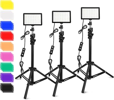 Set of 3 70 LED video lamps with adjustable filters tripod.. DIAYTAR NIGERIA delivers on our promise of variety, affordability, and prompt nationwide service.