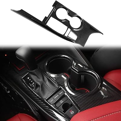 Révoda carbon fiber central fiber console transmission panel cover for Toyota Camry 2018 2019 2020 2021 2022 in carbon fiber.. DIAYTAR NIGERIA: Empowering Nigerians with access to affordable products delivered within 8 days.
