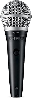 Dynamic vocal microphone cardioid sure PGA48, studio audio recording, computer games, podcasting and live broadcasting, XLR cable to XLR included - Black.. Easy checkout, quick delivery — shop now on DIAYTAR Nigeria.