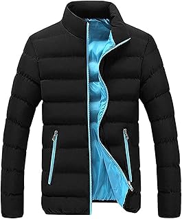 Decreeed winter jacket with plain zipper for men, single button jacket (color: blue, size: xxxxxx-worm).. Elevate your shopping experience with DIAYTAR NIGERIA's vast catalog and budget-friendly options.