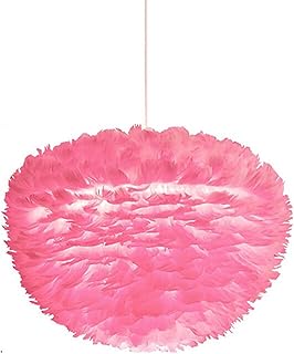 Modern design chandelier in Nordic feathers for bedroom, kitchen, restaurant, coffee, LED suspension lamp (40 cm, pink).. Your complete e-commerce solution, DIAYTAR NIGERIA offers variety and value with nationwide shipping.