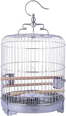 Small 16 -inch bird cage for pet supplies, metal cage for parrots, lovebirds and parakeets (silver 40 x 24 x 24 cm).. Unlock access to a wide range of products with DIAYTAR NIGERIA's affordable e-commerce platform.