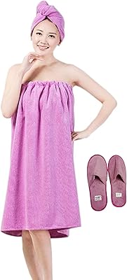 HMSQUARE Bath Towel in fast -drying microfiber for women, set of 3, adjustable bath towel, gym, spa, beach, shower, sauna, travel, sexy body wrap for women, one -sized (light purple).. Shop the future with DIAYTAR NIGERIA - thousands of products, unbeatable prices, delivery within a week.