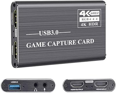 Recording card, 4K HDMI to USB 3.0, HDMI 1080p HDMI video recording cards for live streaming recording (gray).. Make every purchase count with DIAYTAR Nigeria — shop smart, shop fast.