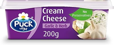 Cream cheese to spread Puck with garlic and herbs, 200 g package.. DIAYTAR NIGERIA: Where shopping is easy, prices are low, and delivery is just days away.