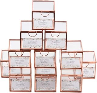 Koyal Wholesale Pink Gold glass pots with hinge lids, set of 12 wedding escort cards, 3 "favors.. Save more, wait less — DIAYTAR Nigeria delivers faster than ever.