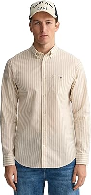 Cotton and linen striped shirt regular for men 3230057-277.. Shop with intention at DIAYTAR NIGERIA, offering thousands of products delivered nationwide in days.