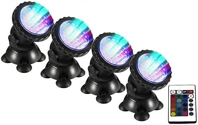Set of 4 submarine lights for swimming pools, 36 RGB LEDs, IP68 and anti-dust tights for swimming pool, aquarium, fountain, garden of water.. Experience the convenience of boundless shopping with DIAYTAR NIGERIA's vast selection and quick delivery.