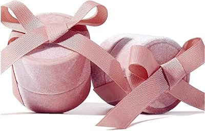 Pink velvet jewelry box with butterfly knot, vintage round jewelry box, gift box, earrings box for wedding request, engagement, wedding, ceremony, 2 rooms.. DIAYTAR NIGERIA combines affordability with convenience, delivering your purchases within 5-8 days.