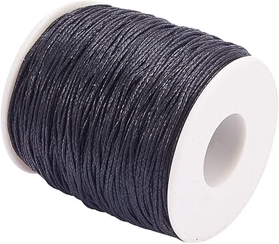 Alykdon waxed cotton wire 1 mm length 100 meters for the manufacture of jewelry, crafts, pearls and macramé 1 mm - 100 meters black.. DIAYTAR NIGERIA: Revolutionizing how Nigerians shop with affordable prices and prompt delivery services.