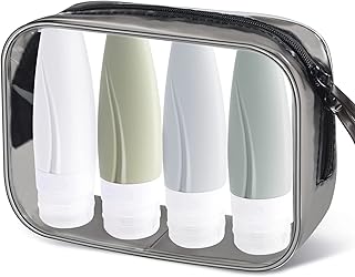 Set of Darki travel bottles - Waterproof silicone containers of 2 Oz for cosmetics, shampoo and more - rechargeable and compressible - perfect for men and women - 4 package of 4.. Experience budget-friendly shopping at DIAYTAR NIGERIA, Nigeria's premier online marketplace with quick delivery.