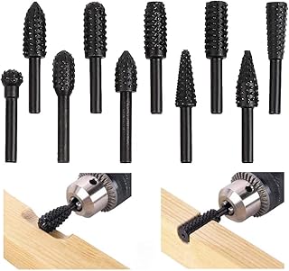 Set of rotating drums in tungsten carbide Thf 1/4 inch, set of tools for wood work for Dremel, Fordom, Dewalt, Milwaukee, 10 pieces.. DIAYTAR NIGERIA makes quality accessible to all with our affordable prices and quick delivery service.