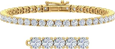 Tennis diamond bracelet 8 carats in 14 carat gold (7 ") - IGI certified.. Shop for everything you need at DIAYTAR NIGERIA, with budget-friendly prices and quick delivery.