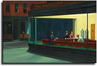 Nighthawks poster by Edward Hopper, Wall canvas for living room, bedroom, 12 x 18 inches (30 x 45 cm).. Discover the convenience of DIAYTAR NIGERIA's vast e-commerce platform with delivery in just 5-8 days.