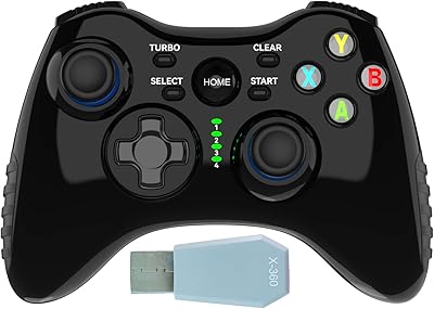 Wireless game controller for Xbox 360/Windows PC/Android, Rechargeable Distance Joystrette, Portable Joypad for Projector, Tesla, TV box, Desktop/Laptop computer, Raspberry Pi, emulator, Retroarch, Steam, Retopie.. DIAYTAR NIGERIA transforms online retail with unbeatable prices and consistent delivery timeframes.