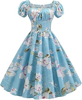Wankel Classic pleated dress with short and flared sleeves for women, vintage floral print from the 1950s, high waist, for promo ball, evening.. Why pay more? DIAYTAR Nigeria gives you the best for less.