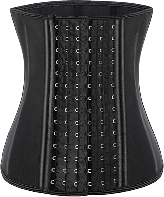 Women's tag, corset, which shapes the body with steel bone extensor, A-Noir (height of 9 steel bones: 11.6 inches), 3xs.. DIAYTAR NIGERIA delivers affordability and convenience to your doorstep within 8 days of purchase.