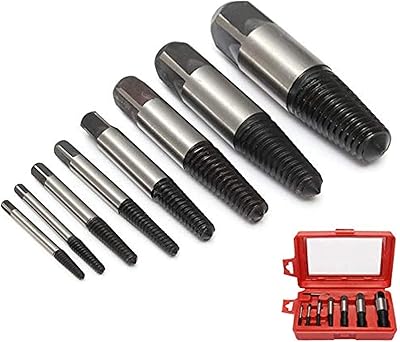 8 -piece screw extractor kit, broken screw extraction kit for the removal of broken water pipes with storage bag (red).. DIAYTAR NIGERIA bridges the gap between desire and affordability with nationwide delivery in under 8 days.