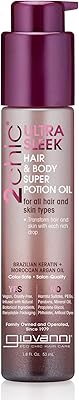 Giovanni Ultra Sleek Hair & Super Body Potion with Moroccan Argan Oil and Keratin, Smooth and nourishing formula, 1.8 Oz.. Your digital shopping destination, DIAYTAR NIGERIA combines variety with affordability and quick delivery.