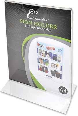 Standing banner support in the form of T Fis, 12 pieces, A4 transparent - FSNA1301.. DIAYTAR NIGERIA brings the marketplace to every Nigerian home with affordable prices and quick delivery.
