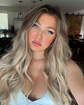 Ealga Shaded Ealga Dark gray with bangs, Blonde natural wig Mixed synthetic hair for women, 24 ", Ealga-218 long wig.. DIAYTAR NIGERIA brings the market to your screen with thousands of affordable products delivered to your door.