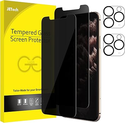 Protector of confidentiality for iPhone 11 pro 5.8 inch with ladog protector of lady's camera, layer of tempered anti-espion glass, pack of 2.. DIAYTAR NIGERIA revolutionizes e-commerce with our affordable prices and dependable delivery timeframes.