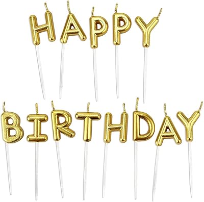Set of golden birthday candles [13 pieces] Birthday letter candles for cupcakes, cake decoration for adult children, birthday party supplies for boys and girls.. Experience the ease of modern shopping with DIAYTAR NIGERIA's diverse marketplace delivered promptly.
