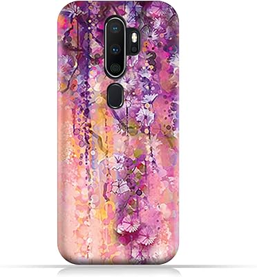 Silicone shell TPU AMC Design for Oppo A5 (2020) with artistic pattern of flowers.. DIAYTAR Nigeria: Your one-stop online shop with unbeatable prices and nationwide delivery in under 8 days.