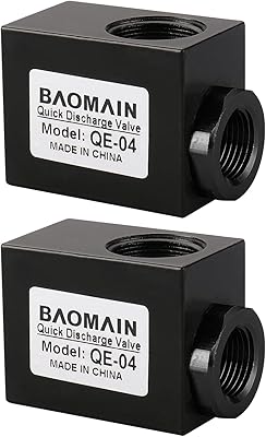 Quick pneumatic exhaust valve QE-04, 1/2pt input port, unidirectional, pack of 2.. DIAYTAR NIGERIA: Where every click leads to affordable purchases delivered promptly to your door.
