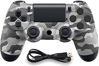Wireless controller, compatible with PlayStation 4, Multicolor (Gray camouflage).. DIAYTAR NIGERIA delivers what matters - quality, affordability, and prompt nationwide shipping.