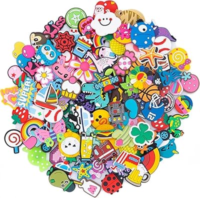 Crocs shoes decorations, 100 pieces of mixed pvc shoes for silicone bracelets, 100, silica gel, agate.. DIAYTAR NIGERIA: Bringing quality products to your doorstep at prices that won't break the bank.