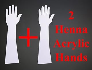 Reusable and washable acrylic hand Hina art for the practice of Mehndi - Pack of 2.. Experience DIAYTAR NIGERIA, where extensive product variety meets pocket-friendly prices and reliable delivery.